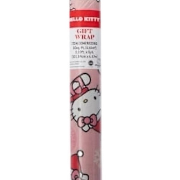 HELLO KITTY Christmas PINK SANTA Holiday GIFT Wrapping Paper 50sq ft- 1 Roll - Picture 4 of 4